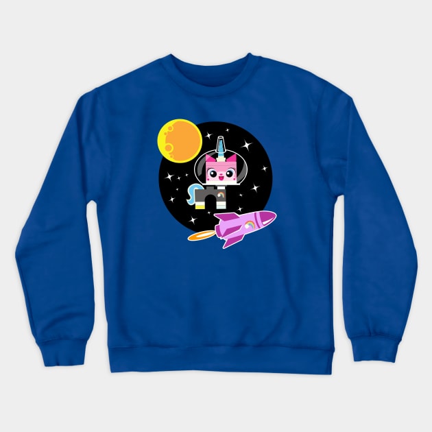 Unikitty in Space Crewneck Sweatshirt by VeryBear